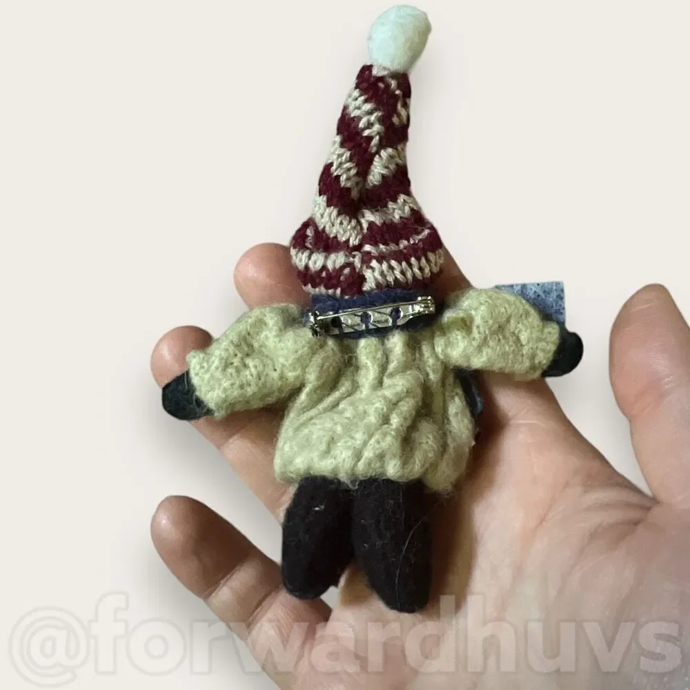 Bundle Sale 3 for $15 | Hand Crafted Cloth Snowman Brooch